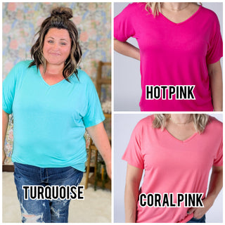Ashley Ultimate Dolman Tee in Short Sleeve Solids (17 colors)