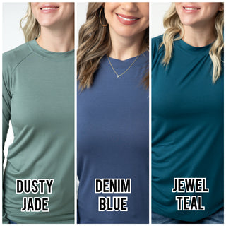 Blair Mockneck Long Sleeve with Thumbholes in Solids (8 Colors)