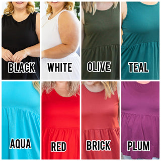 Cole Scoopneck Babydoll Tank in Solids (8 colors)