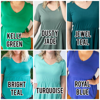 Marissa Short Sleeve Luxe Babydoll Tee in Solids