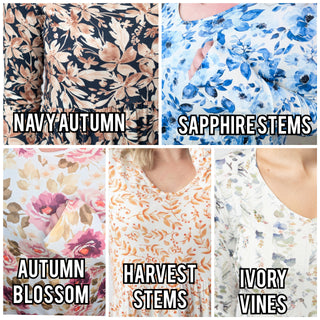 Morgana Long Sleeve Babydoll in Florals (5 Prints)
