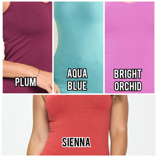 Reversible Wide Strap Long Tank (26 COLORS)