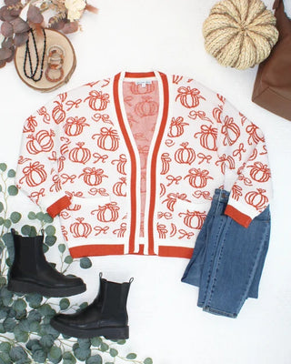Adria Luxe Cardigan w/Pockets in Pumpkin Patch
