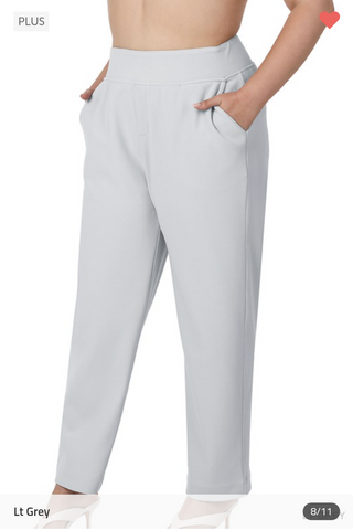 Casual Friday Everyday Flat Front Crop Dress Pant