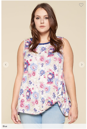 Retro Ringer Flower Child Tank
