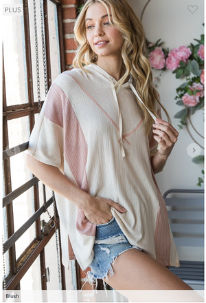 Shirley Soft + Light Pink Hooded Pullover