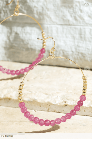 Natural Stone Ring Earrings