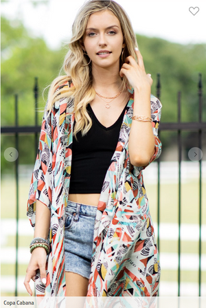 Geometric Kaleidoscope Kimono