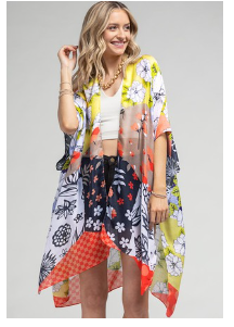 Babes + Blooms Bold Garden Kimono