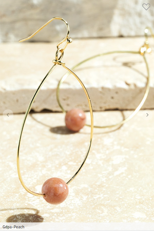 Single Stone Tear Drop Earrings