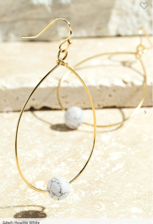 Single Stone Tear Drop Earrings