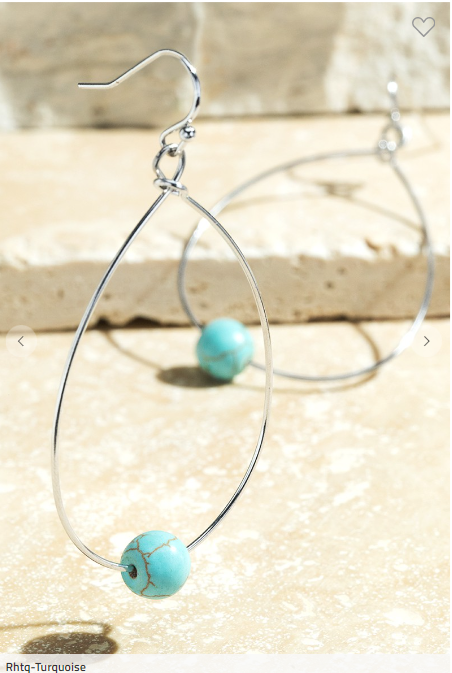 Single Stone Tear Drop Earrings