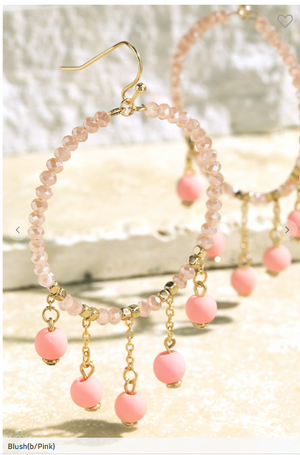 Glass + Clay Dangle Drop Earrings