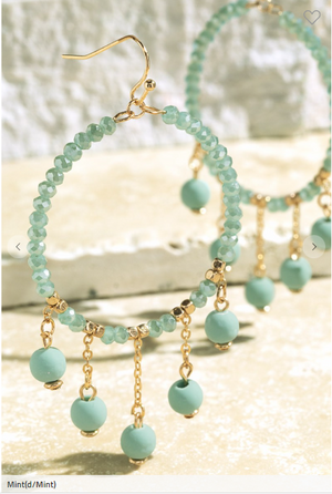 Glass + Clay Dangle Drop Earrings