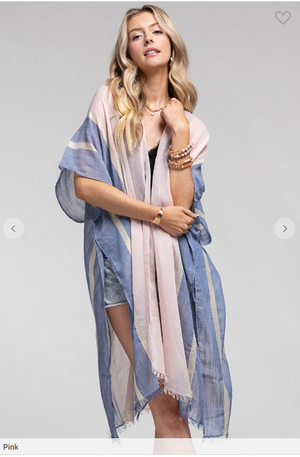 Classic Colors Soft Stripes Kimono