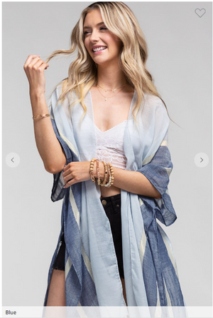 Classic Colors Soft Stripes Kimono