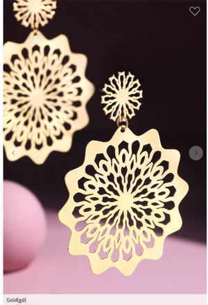 Filigree Flower Drop Earrings