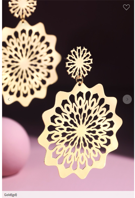 Filigree Flower Drop Earrings