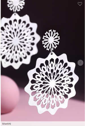 Filigree Flower Drop Earrings