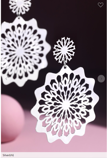 Filigree Flower Drop Earrings