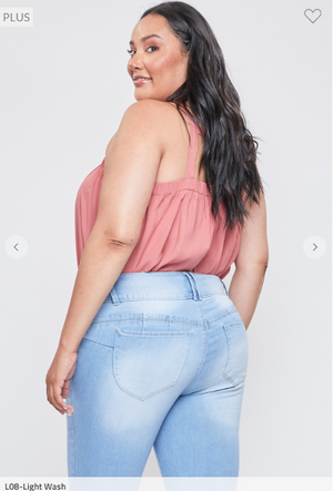 SALE- Liann 3 Button High Rise Capri (3 washes)