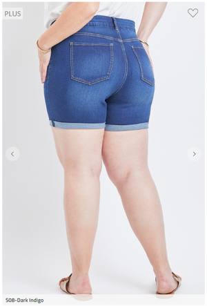 SALE- Elizabeth Exposed Button Cuff Shorts (3 washes)