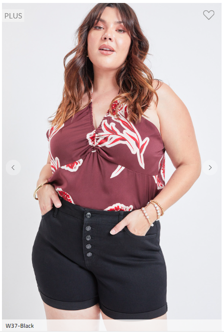 SALE- Elizabeth Exposed Button Cuff Shorts (3 washes)