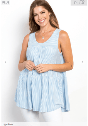 Obvious Obsession Seersucker-Vibes Flowy Tank