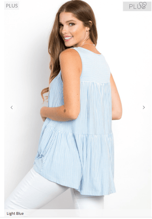 Obvious Obsession Seersucker-Vibes Flowy Tank