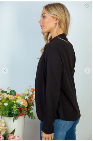 Cindy Black Blazer with Stretch