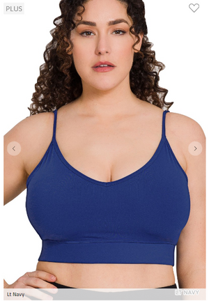 Vneck Athletic Cami Strap Bralette