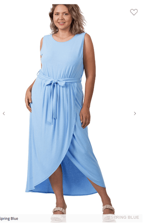 Jolene Belted Tulip Tank Dress