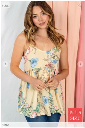 Dana Butter Yellow Floral Tank