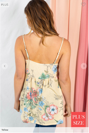 Dana Butter Yellow Floral Tank