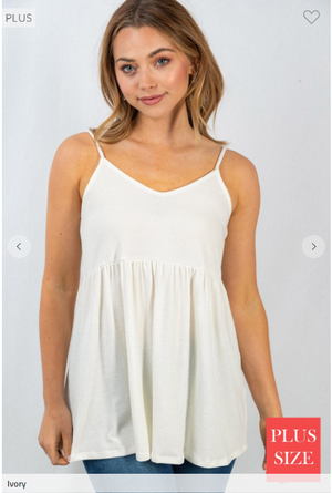 Angel Empire Waist Knit Tank (2 colors)