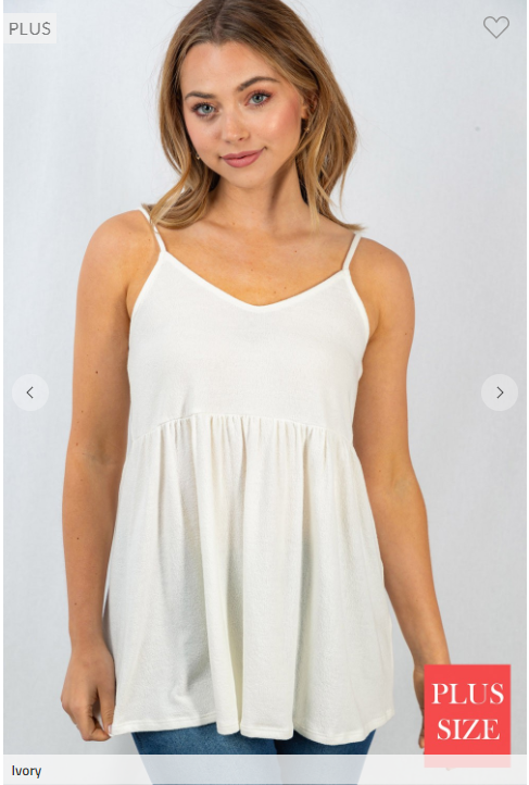 Angel Empire Waist Knit Tank (2 colors)