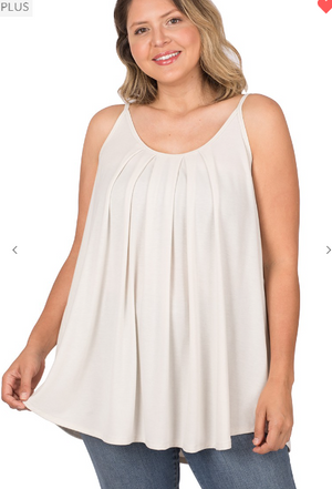 Vibe & Flow Pleated Tank