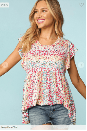 Rosie Rainbow Garden Flutter Top