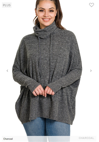 Eleanor Brushed Comfy Cowl Neck (2 colors)
