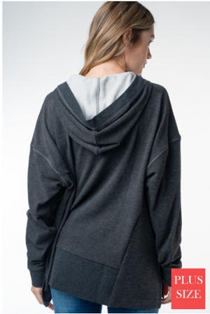 World's Softest Henley Tunic HOODIE!