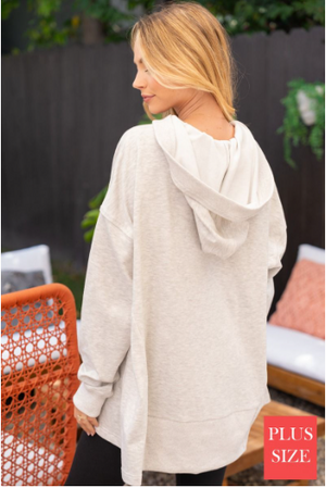 World's Softest Henley Tunic HOODIE!