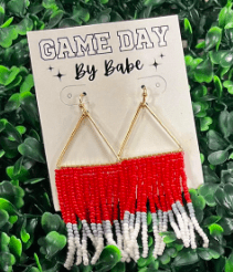 ***Gameday Beaded Earrings-12- Accessories & Gifts-babe wholesale-Styled by Stacked - A Plus Size Women's Boutique in Lakeville, MN