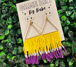 ***Gameday Beaded Earrings-12- Accessories & Gifts-babe wholesale-Styled by Stacked - A Plus Size Women's Boutique in Lakeville, MN