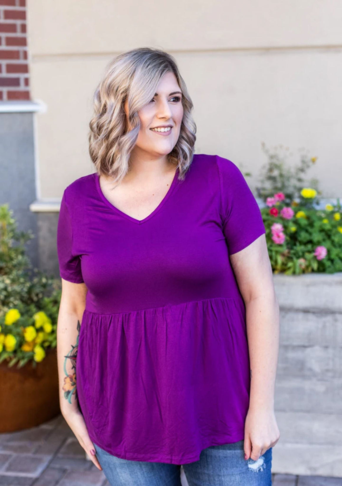 Flatter + Stretch Mini-Ruffle Top (more colors!) Tops Michelle Mae 