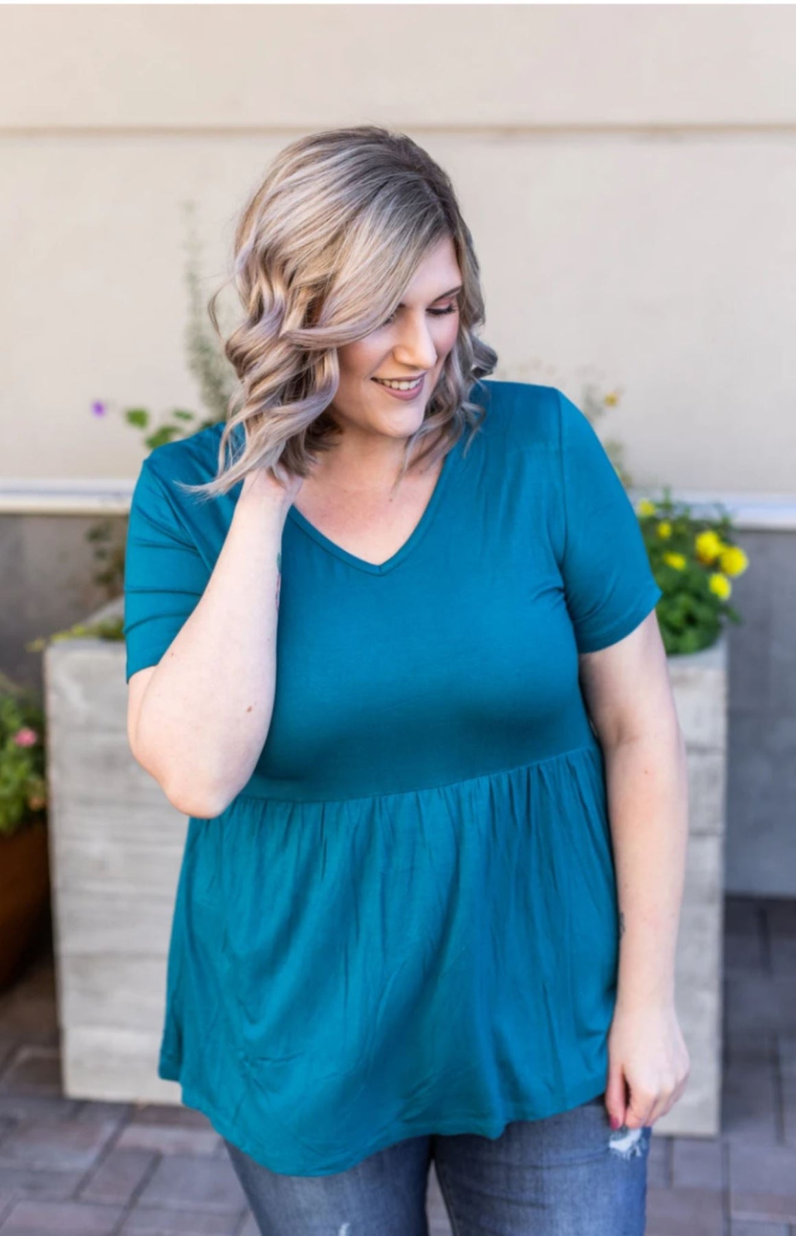 Flatter + Stretch Mini-Ruffle Top (more colors!) Tops Michelle Mae 