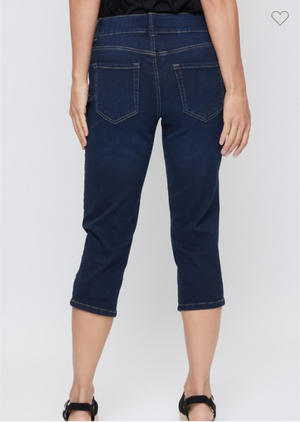 SALE- Liann 3 Button High Rise Capri (3 washes)