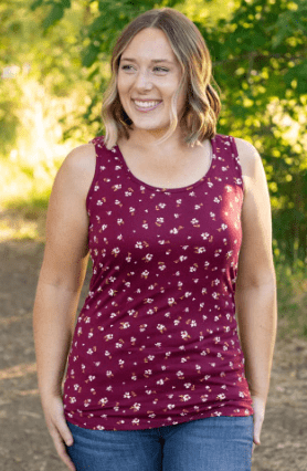 Elsie Scoopneck Buttery Soft Luxe Tank (13 prints)-1- ShortSlv/Slvless Tops-MICHELLE MAE-Styled by Stacked - A Plus Size Women's Boutique in Lakeville, MN