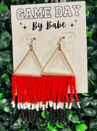 ***Gameday Beaded Earrings-12- Accessories & Gifts-babe wholesale-Styled by Stacked - A Plus Size Women's Boutique in Lakeville, MN