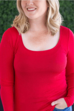 Bailey U-Neck Long Sleeve in Solids (9 colors)-2- Long Sleeve Tops-MICHELLE MAE-Styled by Stacked - A Plus Size Women's Boutique in Lakeville, MN