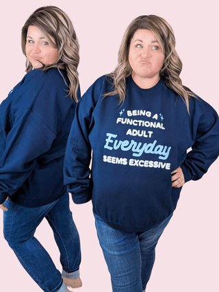 Functional Adult Crewneck Pullover in Navy-6- Graphic Tops-MUGSBY-Styled by Stacked - A Plus Size Women's Boutique in Lakeville, MN